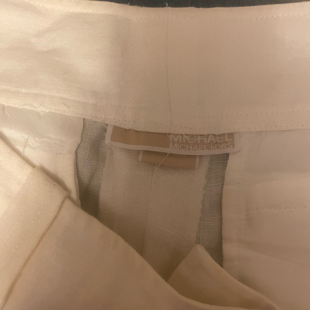 Michael Kors Cream Pantsuit Seam Detail
